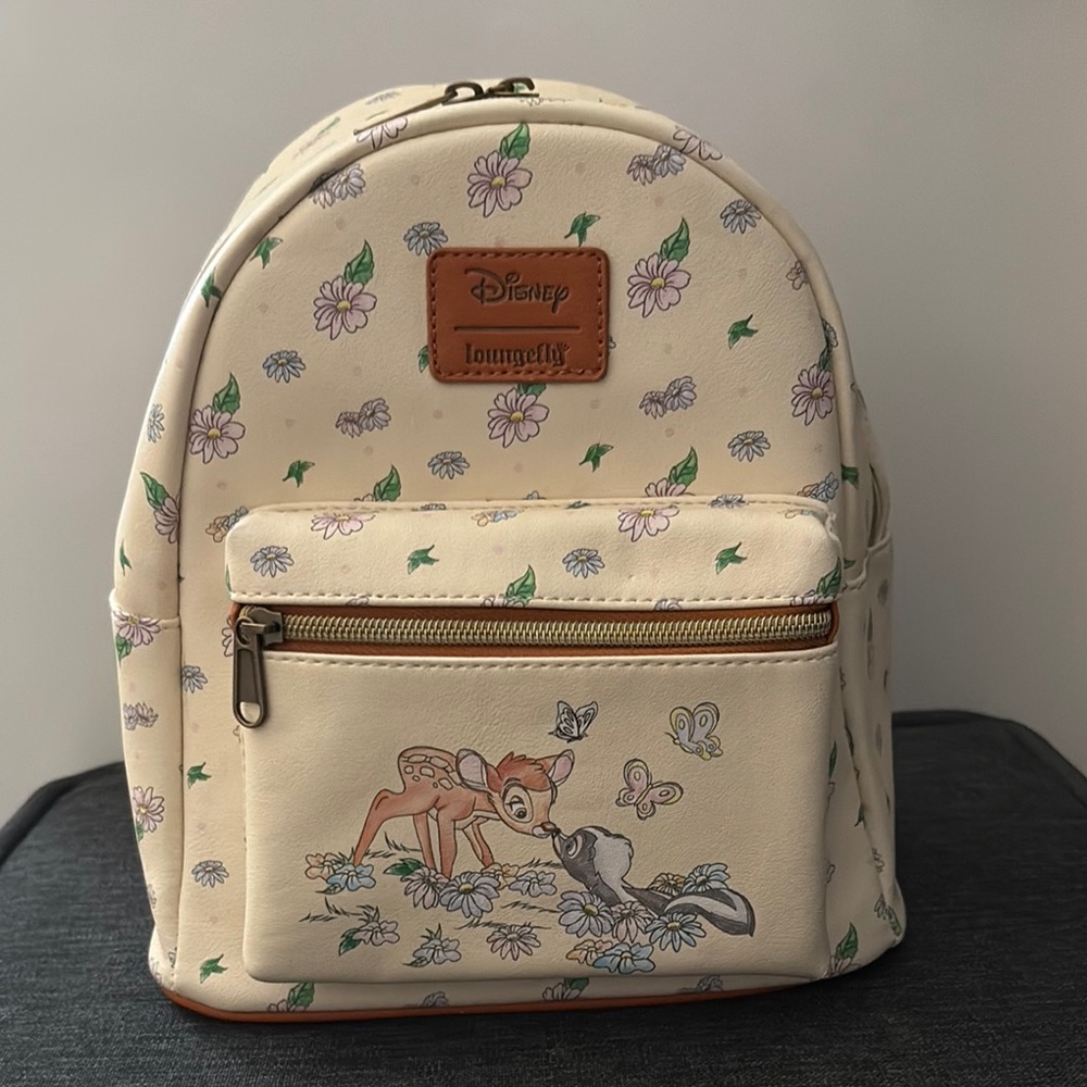 Loungefly Disney Cream Floral Backpack